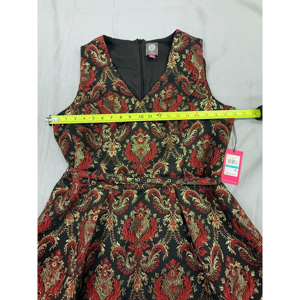 Vince Camuto Dress Womens 16 Multicolor Damask Jacquard Fit & Flare Cocktail NWT - Picture 7 of 10